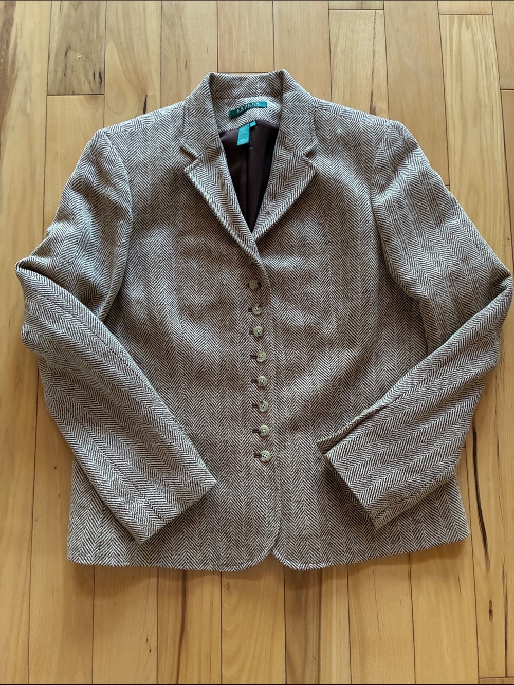 Lauren Ralph Lauren silk linen herringbone jacket